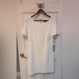 NWT Tommy Hilfiger Boatneck Short Sleeve Scuba Crepe Sheath Dress